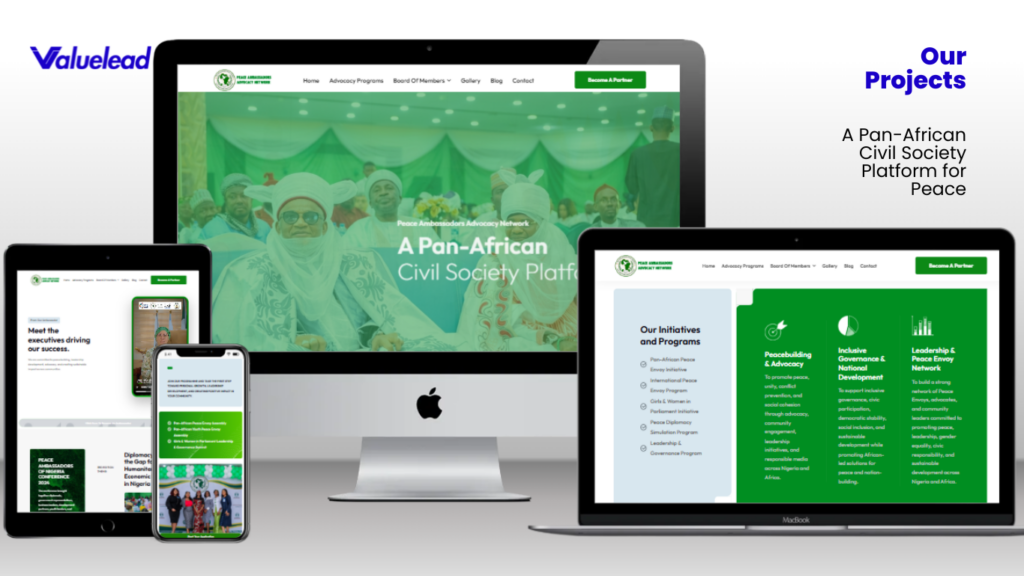 Peace Ambassadors of Nigeria Website Project